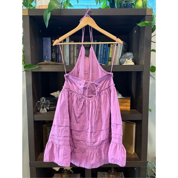 NWT Free People Desert Days Mini Dress In Dramatic Orchid Size XS MSRP $128 - Picture 5 of 9